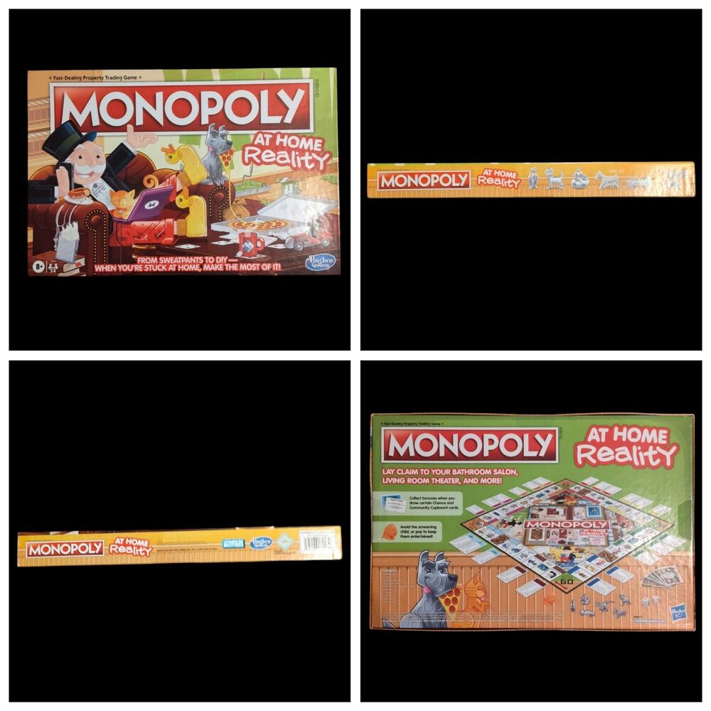 Pandemic Theme Monopoly "At Home Reality" Quarantine Family Board Game HASBRO